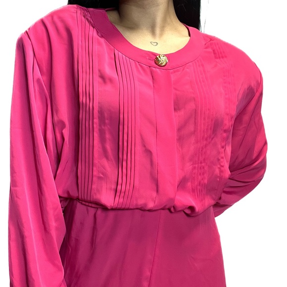 Oversized vintage hot pink midi dress (with tag) - Picture 7 of 7